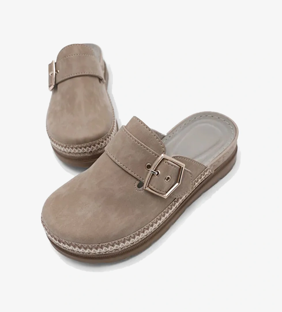 Tonny Black Siyah Tonny Black Poli Taban Kadın Rahat Kalıp Tokalı Terlik