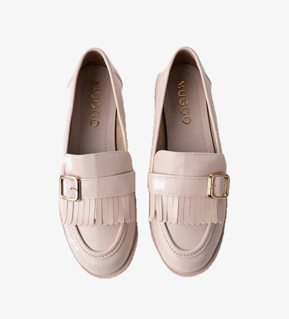 TASSEL Gold Tokali Puskullu Kadin Gunluk Loafer Ayakkabi