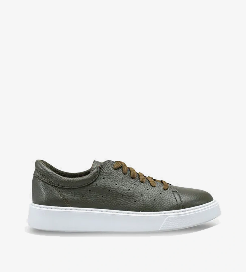Chaim Hakiki Deri Erkek Gunluk Spor Ayakkabi Sneaker