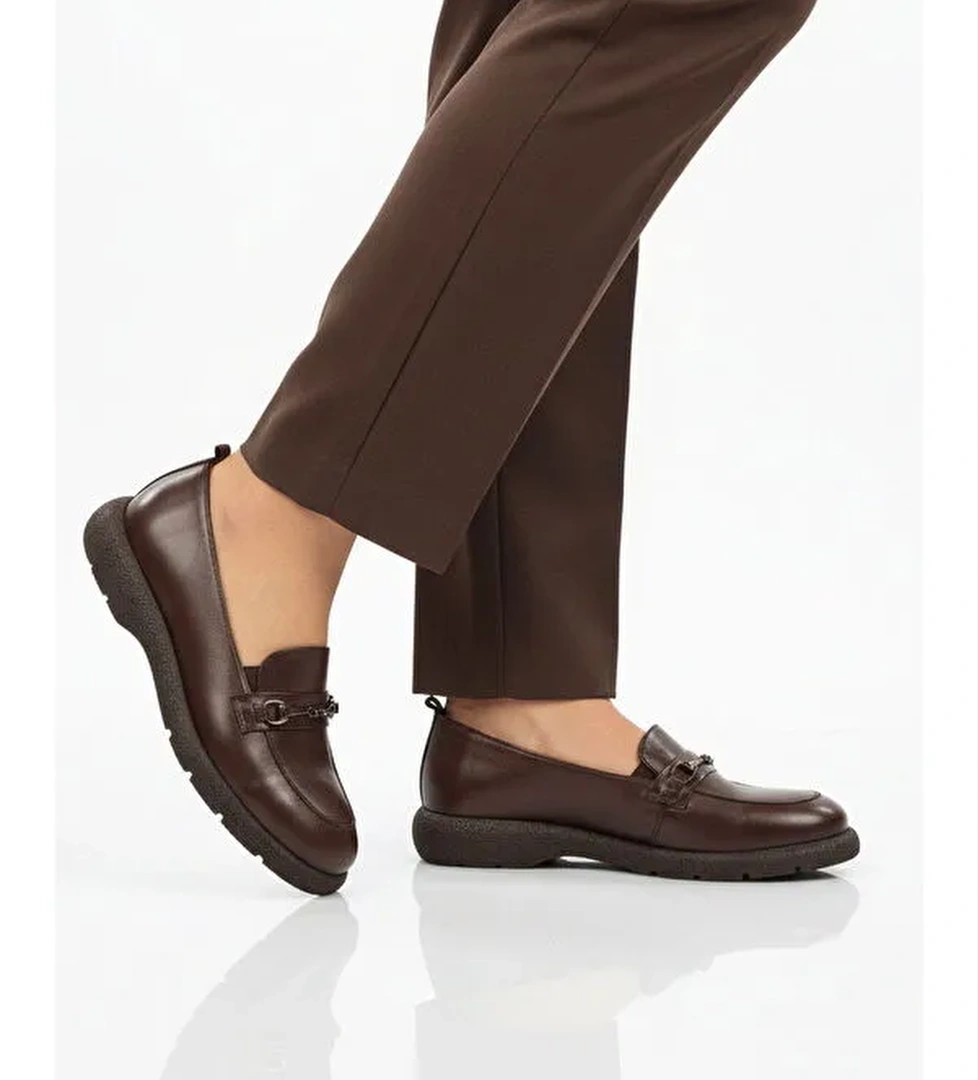 Ayakmod Siyah Ayakmod Hakiki Deri Kadın Casual Ayakkabı Premium 44332 Z