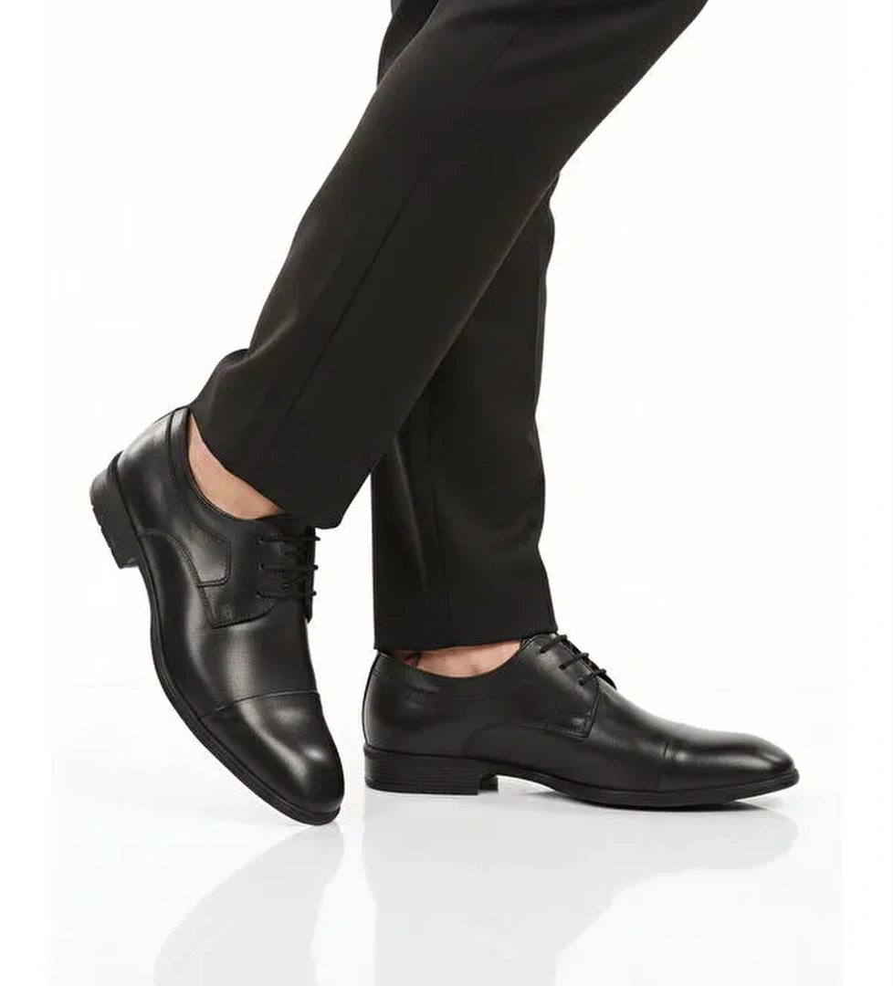 Ayakmod Siyah Ayakmod Premium Hakiki Deri Anatomik Erkek Klasik Ayakkabı 698 M