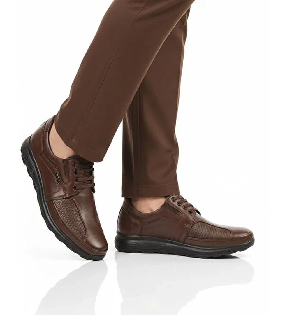 Ayakmod Kahverengi Ayakmod Premium Hakiki Deri Anatomik Erkek Casual Ayakkabı 506 M