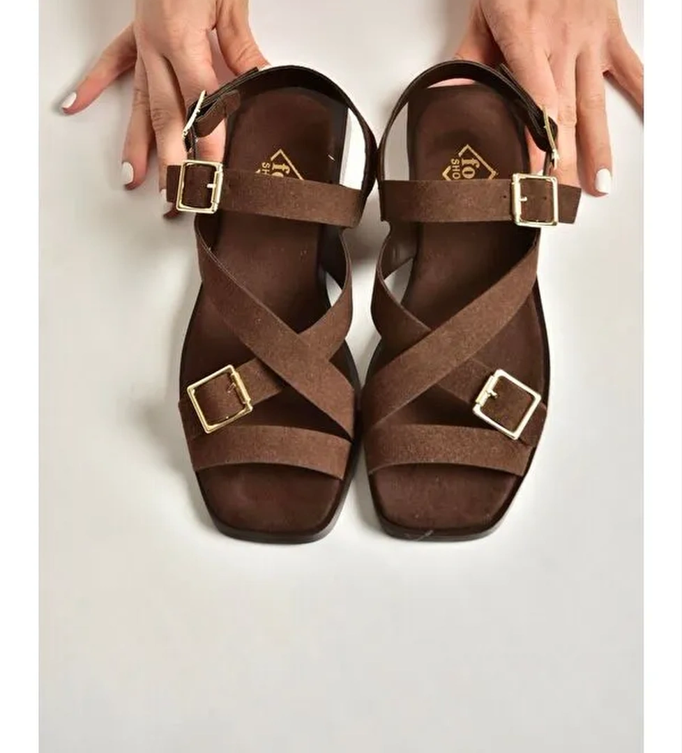 Fox Shoes Yeşil Fox Shoes Sandalet Kadın Y458702602