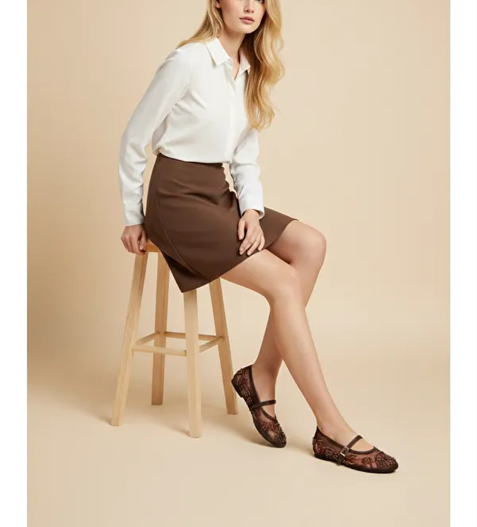 Fox Shoes Siyah Fox Shoes Babet Kadın Y726730115