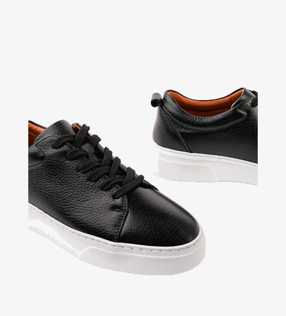 LEONS Hakiki Deri Erkek Kalin Taban Bagcikli Gunluk Casual Sneaker