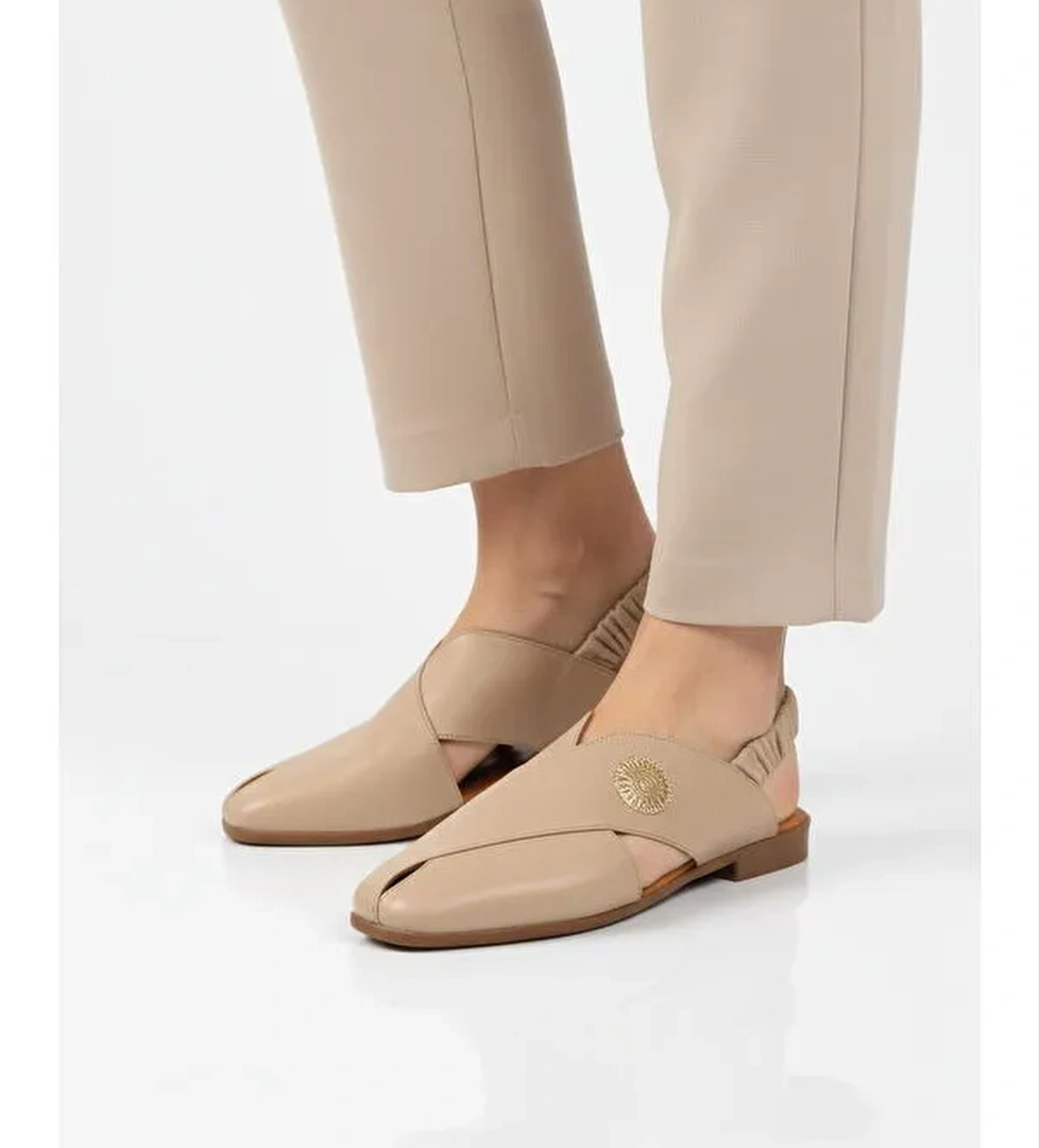 Ayakmod Siyah Ayakmod Hakiki Deri Kadın Sandalet 604 Z