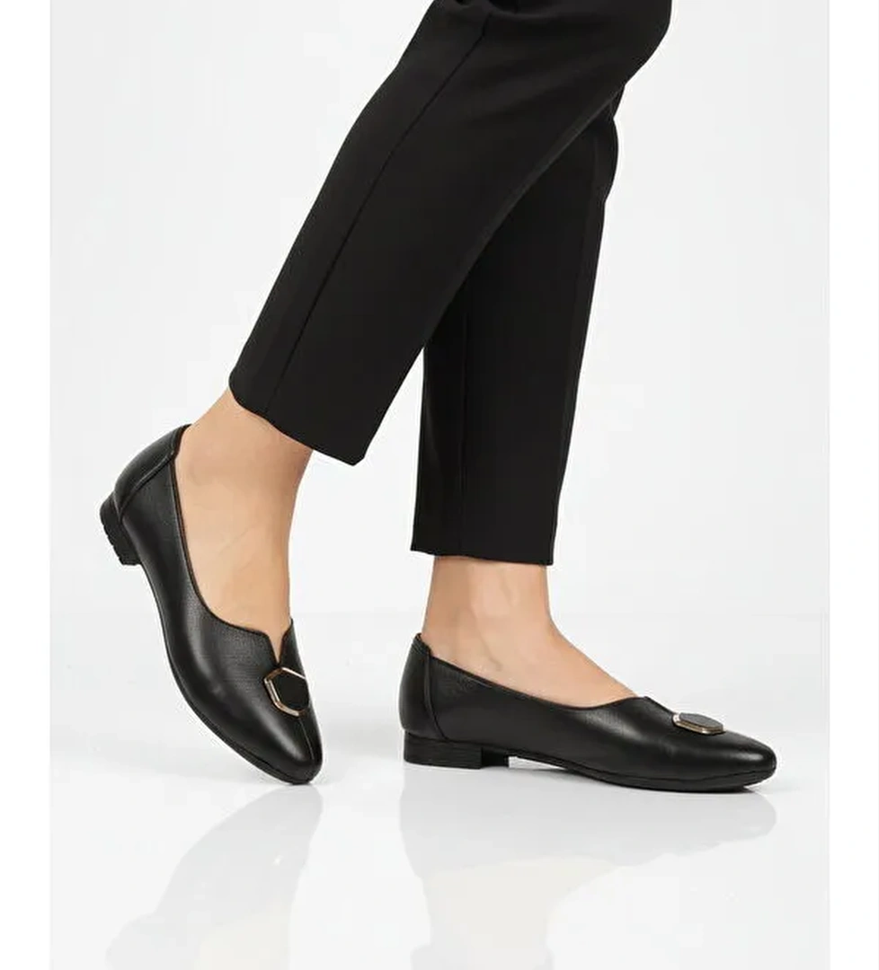 Ayakmod Bej Ayakmod Hakiki Deri Kadın Casual Ayakkabı 618 Z