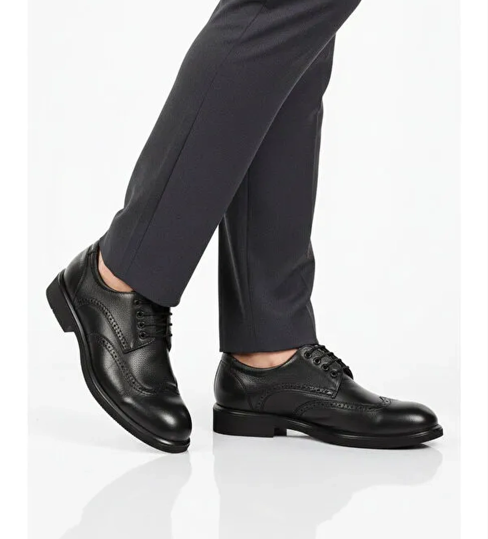 Ayakmod Siyah Ayakmod Premium Hakiki Deri Erkek Klasik Ayakkabı 2075 M