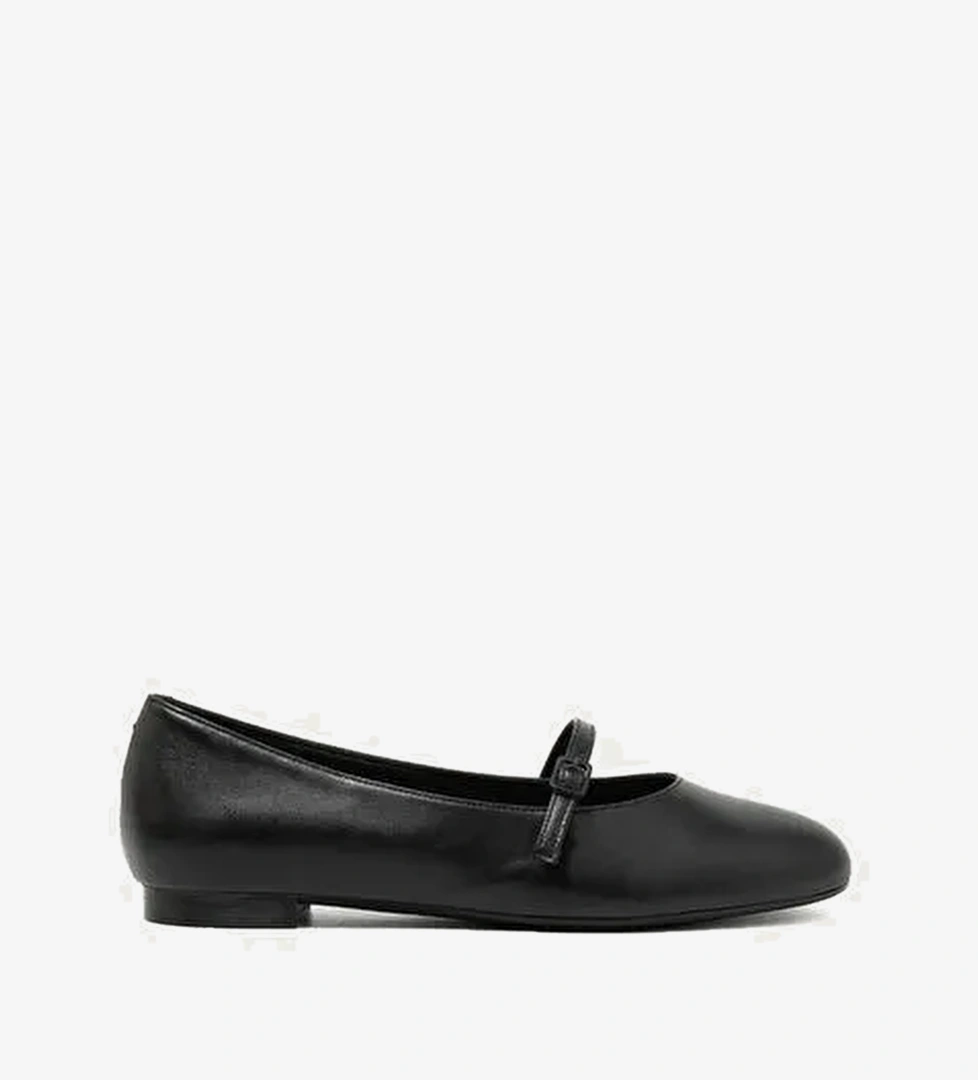 Kadin Babet 70P5 Leather Ballet Flats With Strap