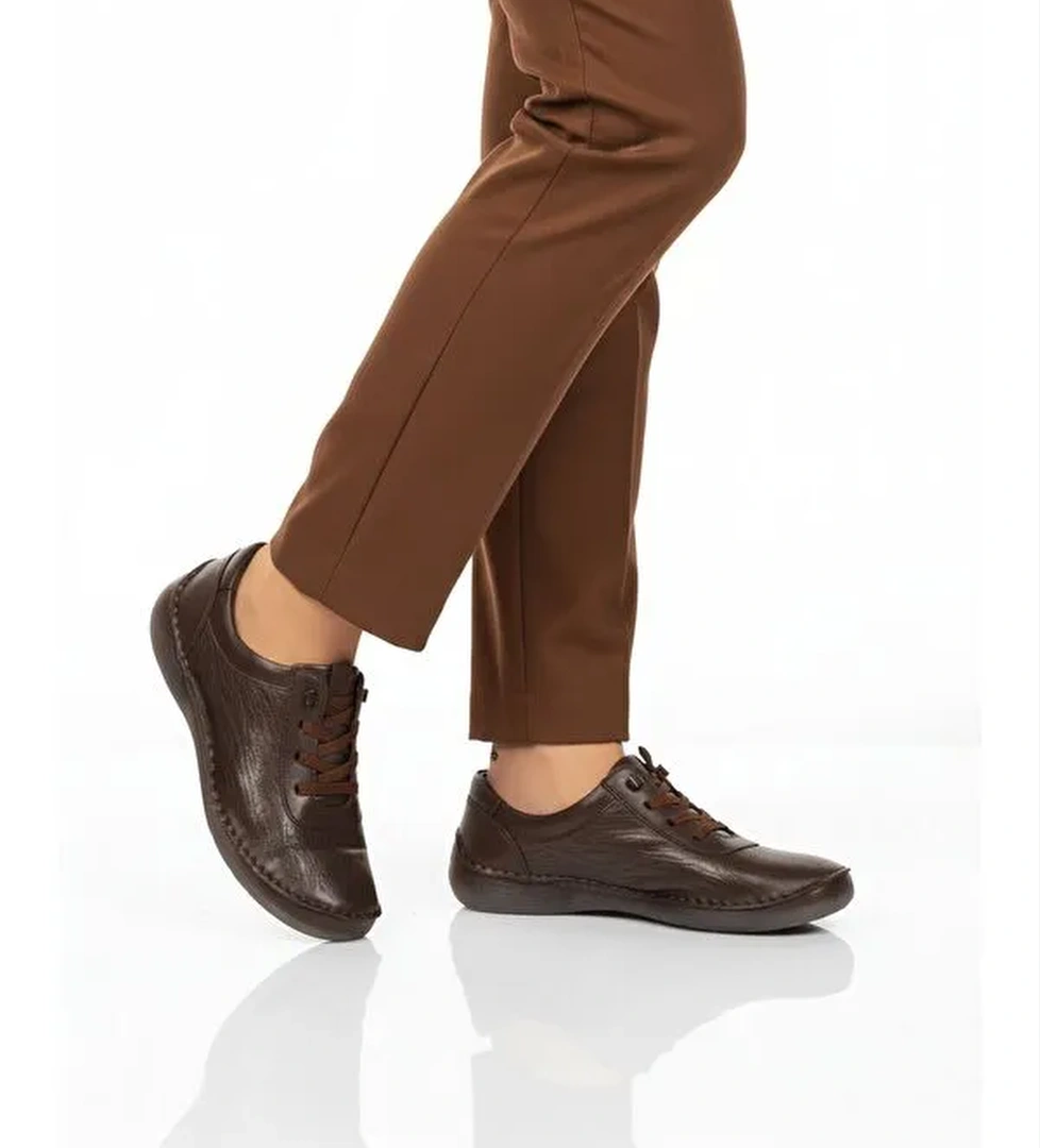 Ayakmod Siyah Ayakmod Premium Hakiki Deri Anatomik Kadın Casual Ayakkabı 44406 Z