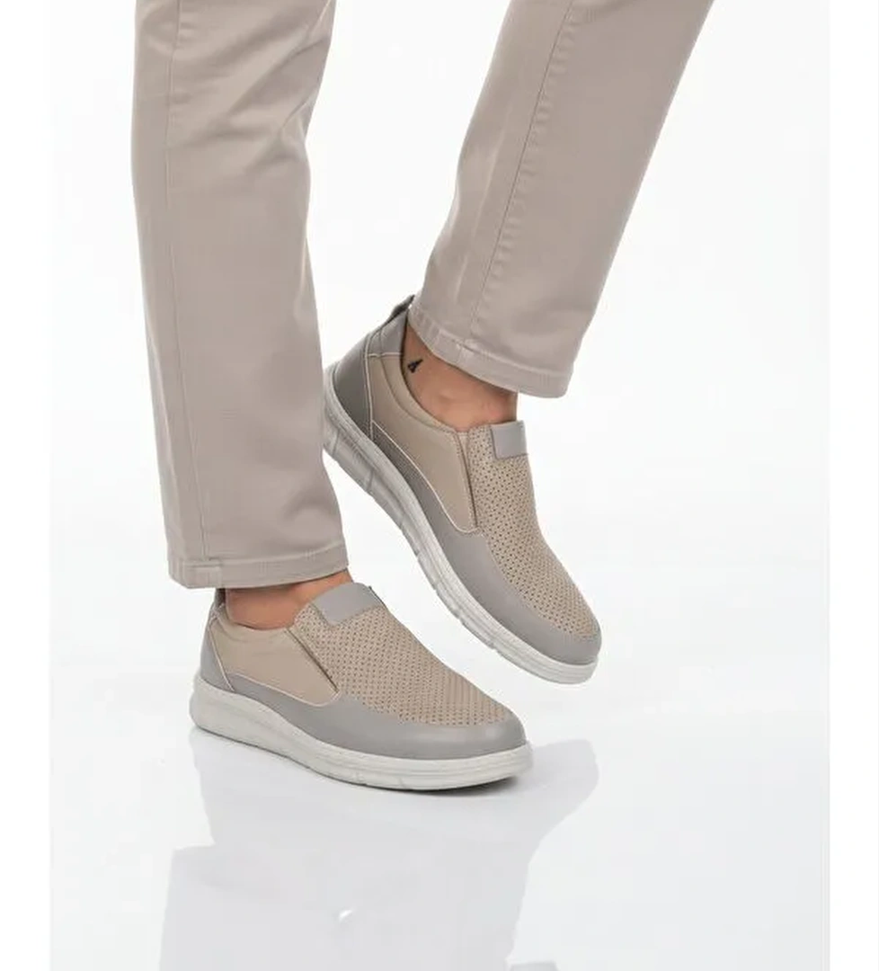 Ayakmod Haki Ayakmod Premium Hakiki Deri Anatomik Erkek Casual Ayakkabı 3704 M