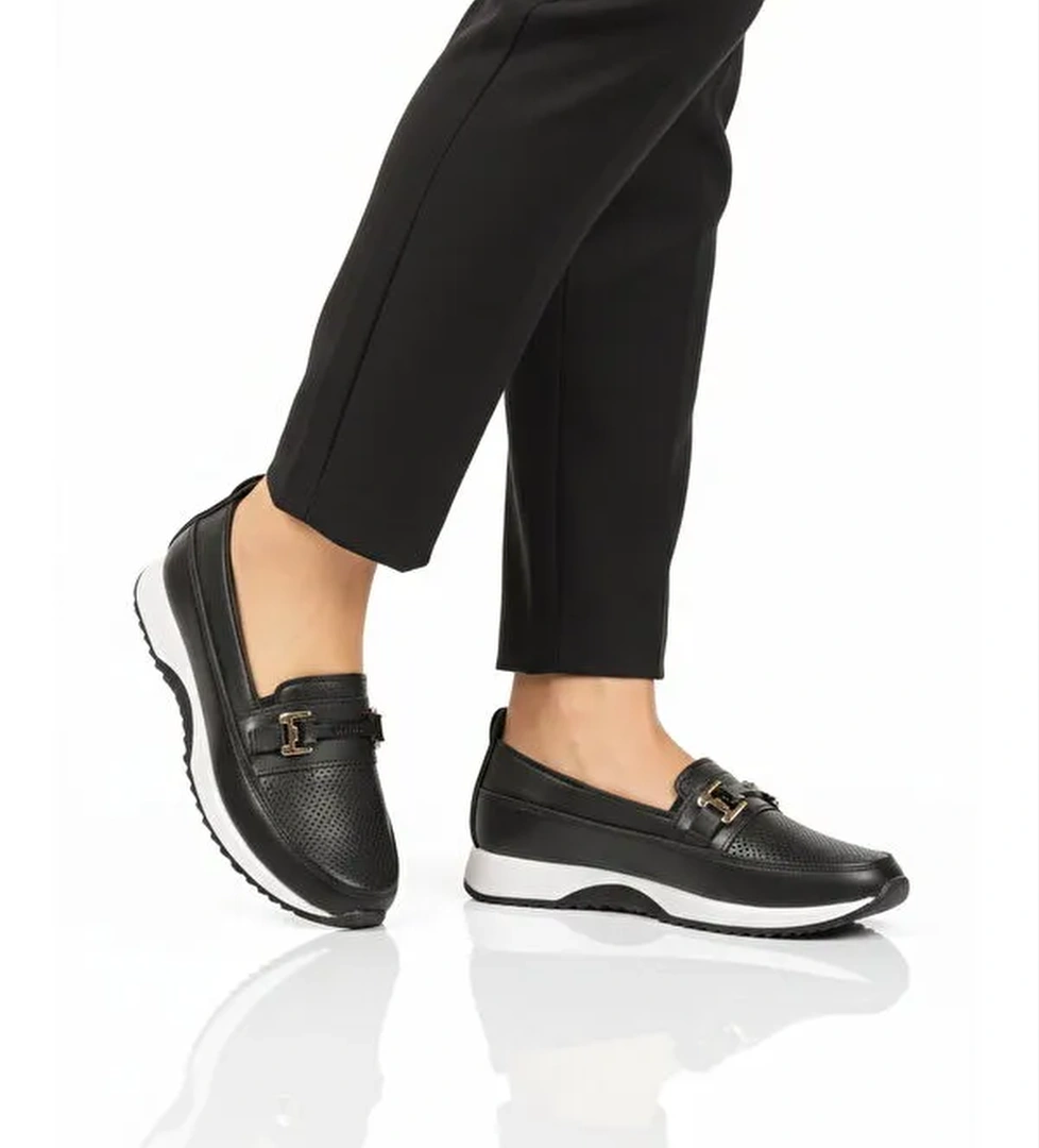 Ayakmod Siyah Ayakmod Hafif Esnek Kadın Casual Ayakkabı 065 Z