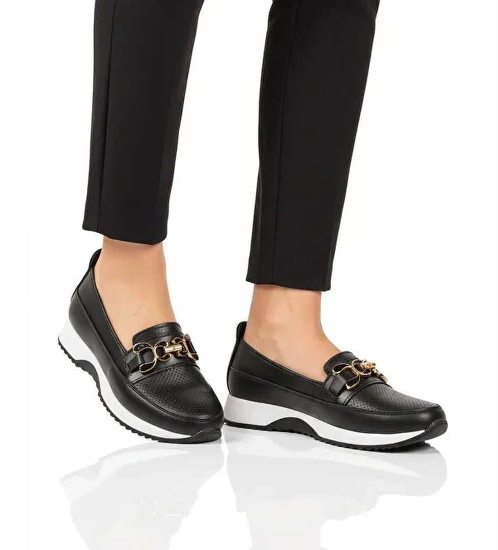Ayakmod Siyah Ayakmod Hafif Esnek Kadın Casual Ayakkabı 064 Z