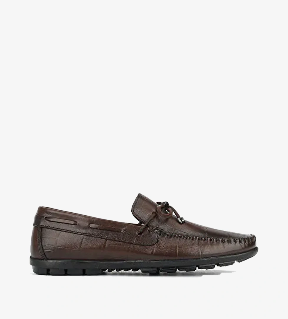 Erkek Hakiki Deri Loafer 161423Z42 Kahve