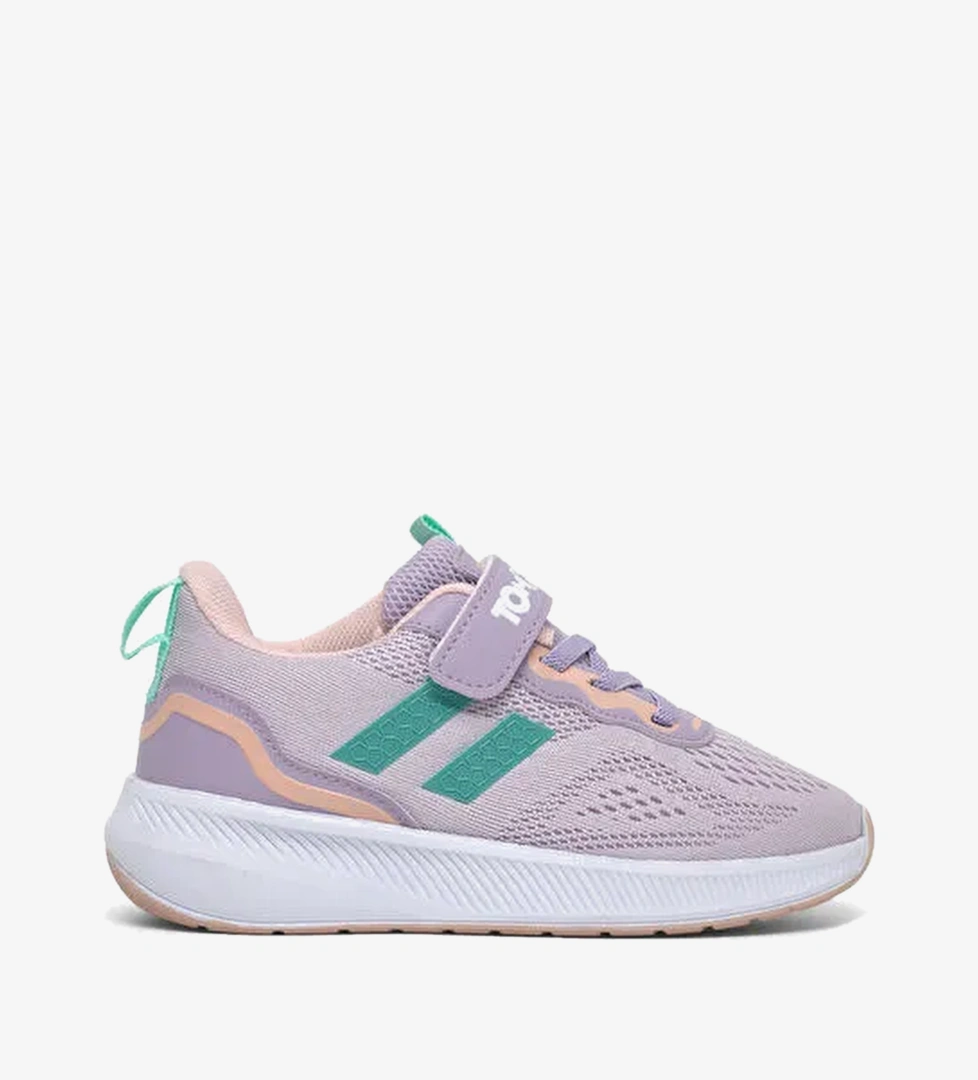 Tonny Black Beyaz Tonny Black Rahat Kalip Çocuk Unisex Nefes Alabilen Cırtlı Bağcıklı Sneaker