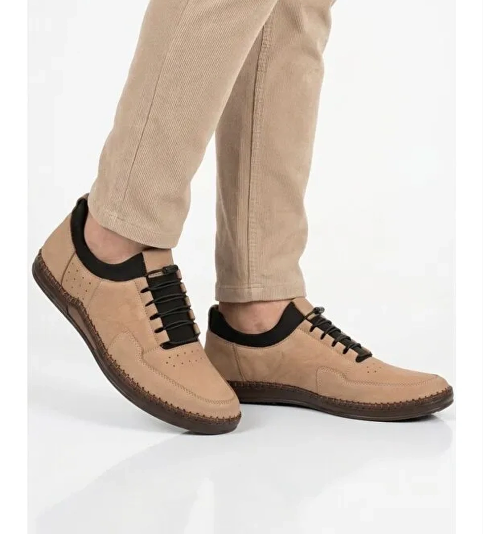 Ayakmod Siyah Ayakmod Nubuk Hakiki Deri Jel Taban Anatomik Erkek Casual Ayakkabı 418 M