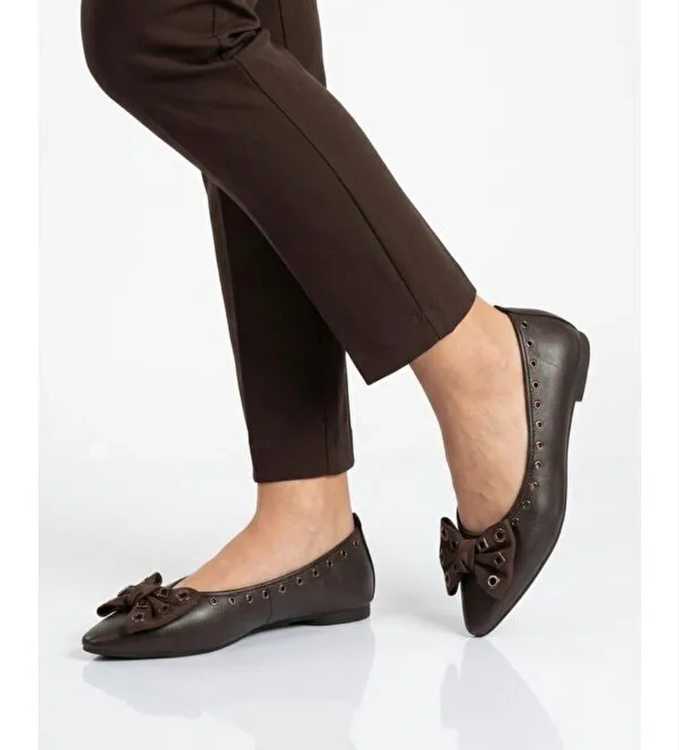 Ayakmod Bej Ayakmod Hafif Esnek Kadın Babet Ayakkabı 351092 Z