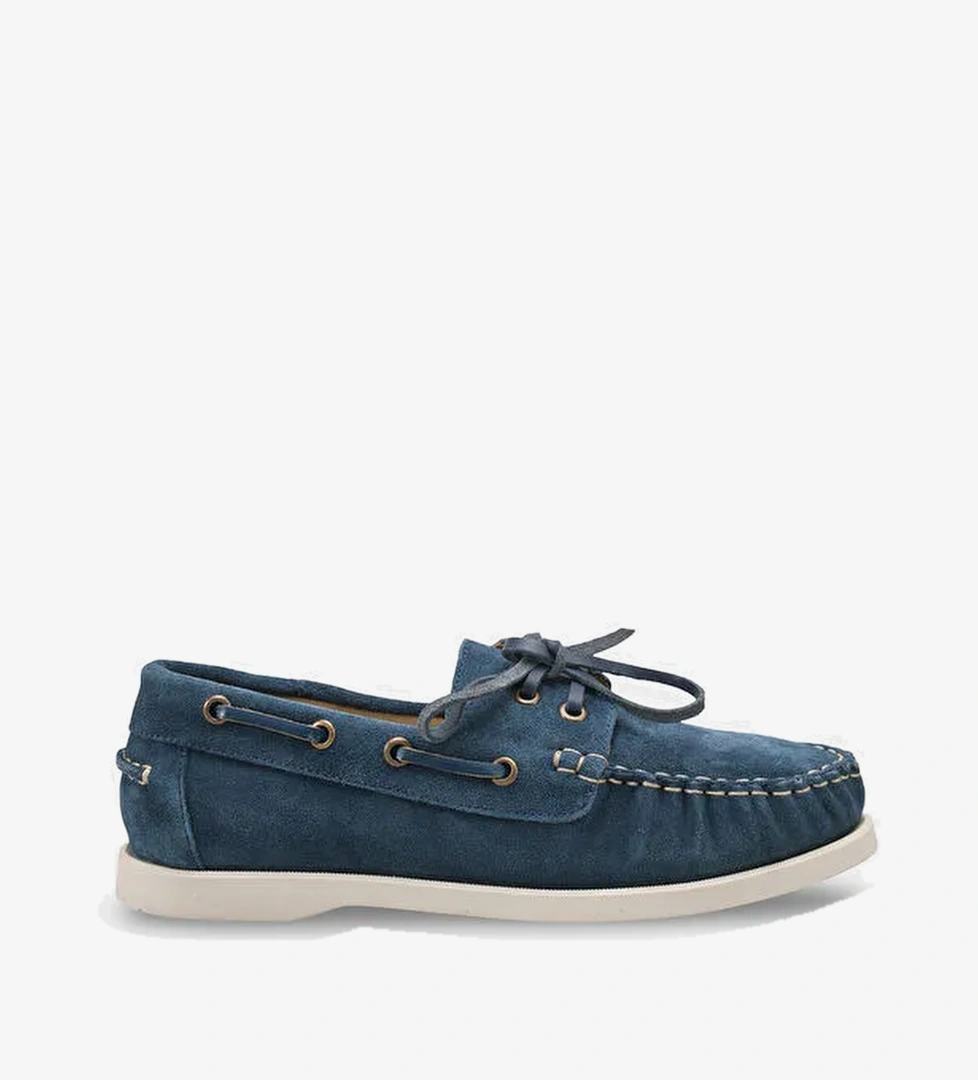 Stephie Hakiki Deri Suet Kadin Loafer Tekne Ayakkabisi