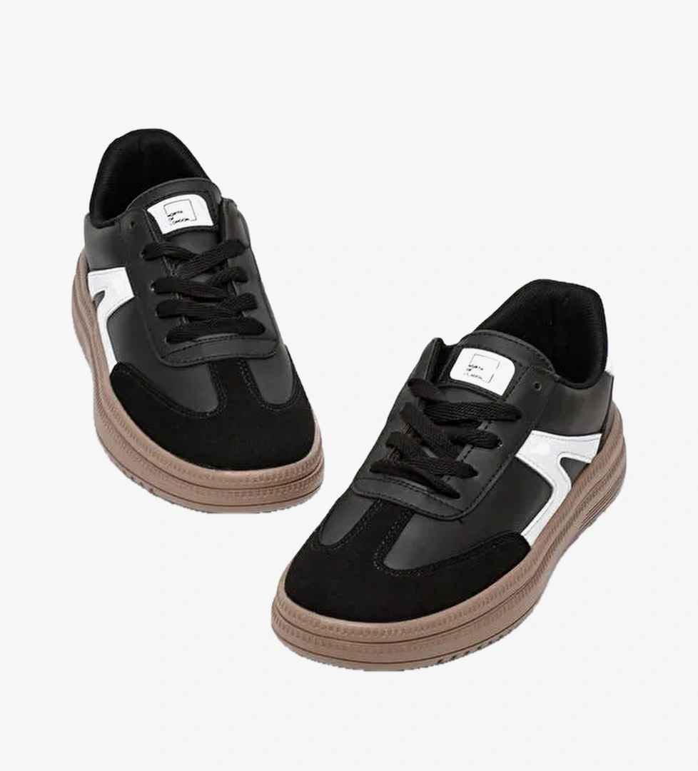 Tonny Black Beyaz Tonny Black Rahat Kalip Kadın Kauçuk Taban Bağcıklı Sneaker