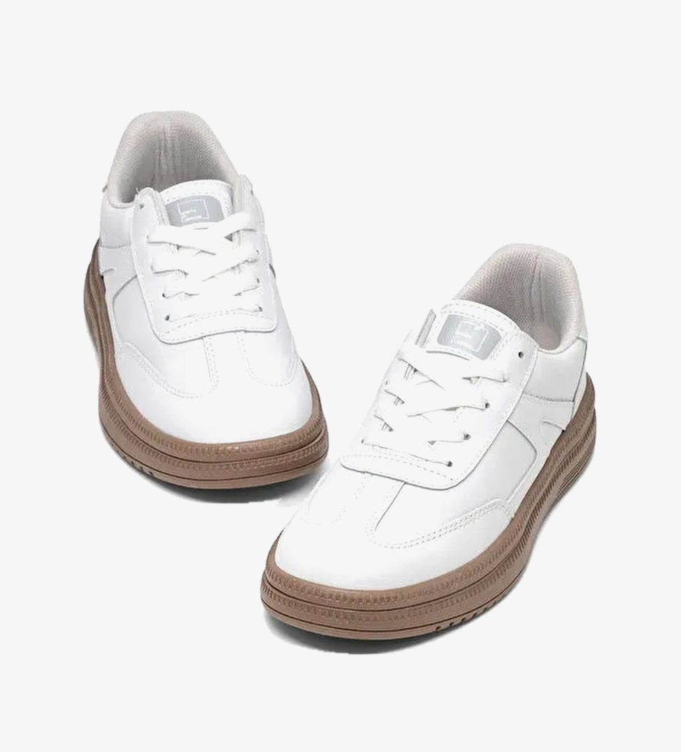 Tonny Black Beyaz Tonny Black Rahat Kalip Kadın Kauçuk Taban Bağcıklı Sneaker