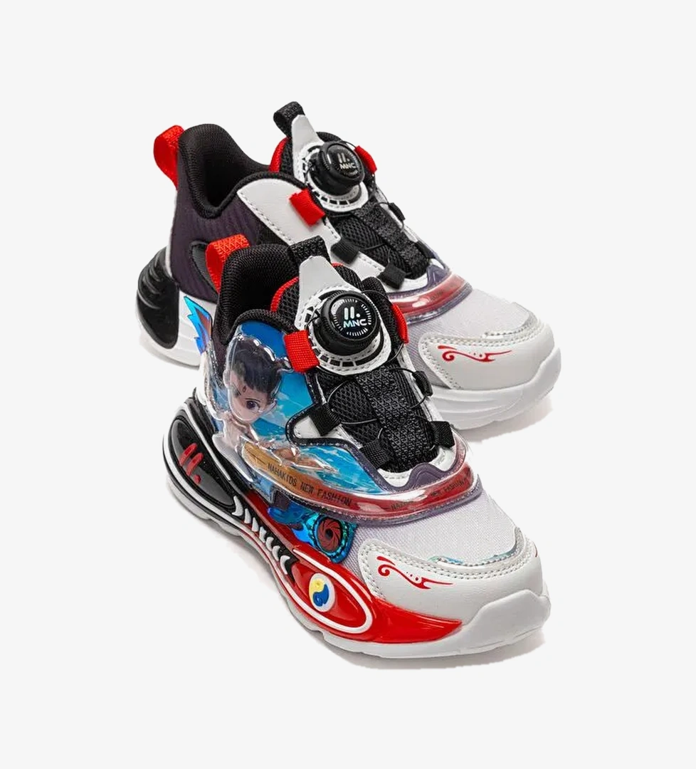Erkek Cocuk Siyah Gunluk Isikli Spor Ayakkabi