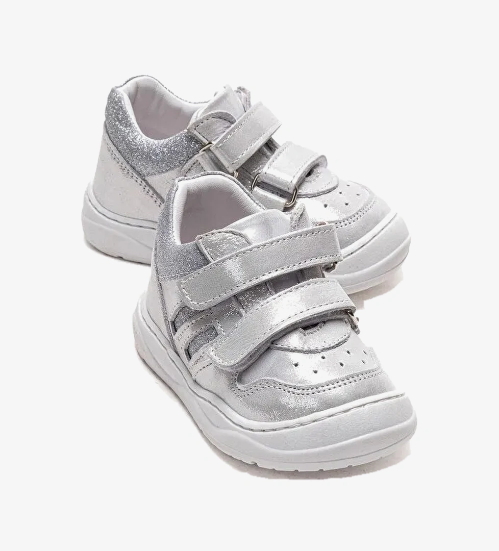 Unisex Bebek Gumus Hakiki Deri Gunluk Ilk Adim Ayakkabi