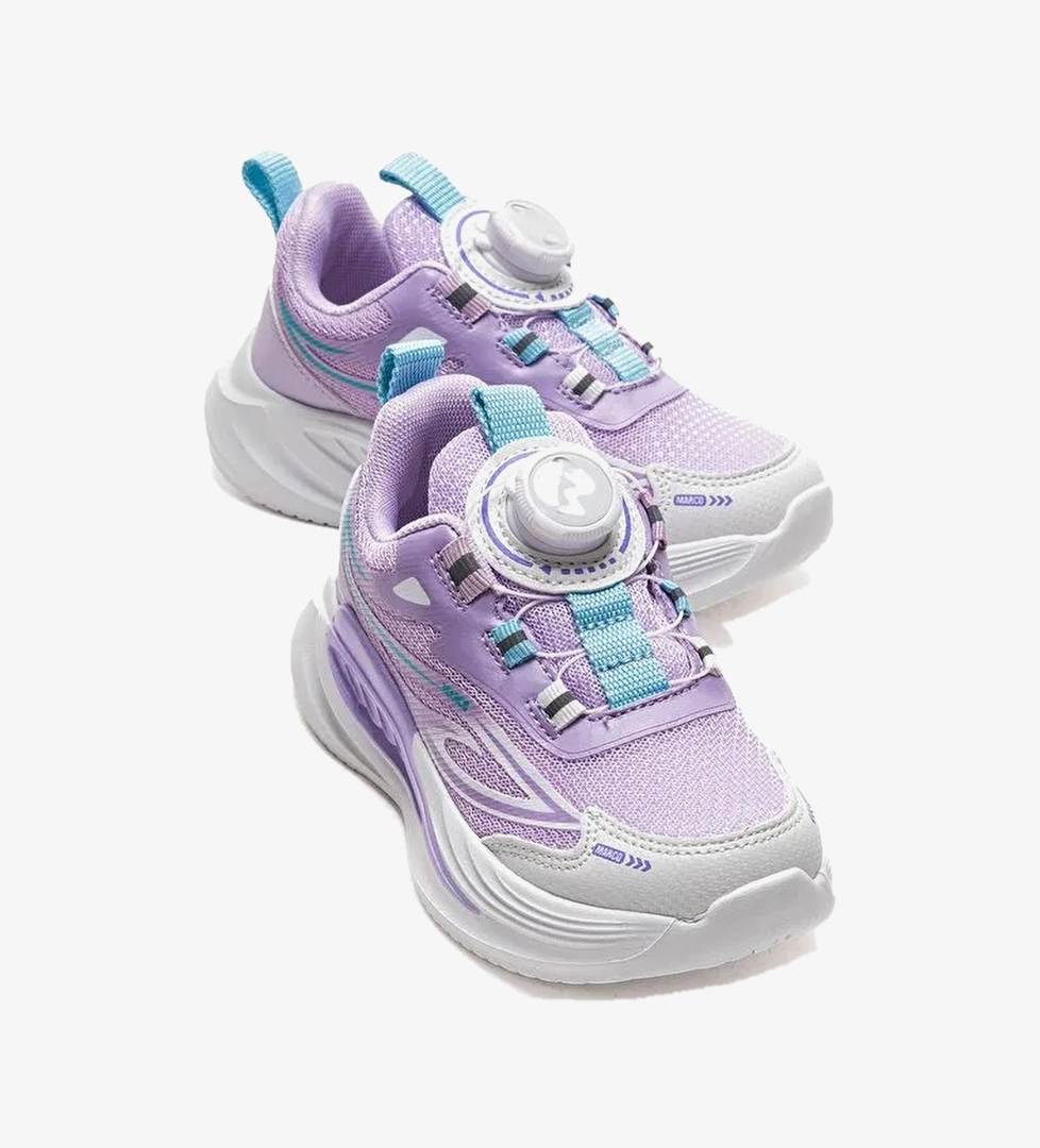 Unisex Cocuk Beyaz Lila Gunluk Spor Ayakkabi