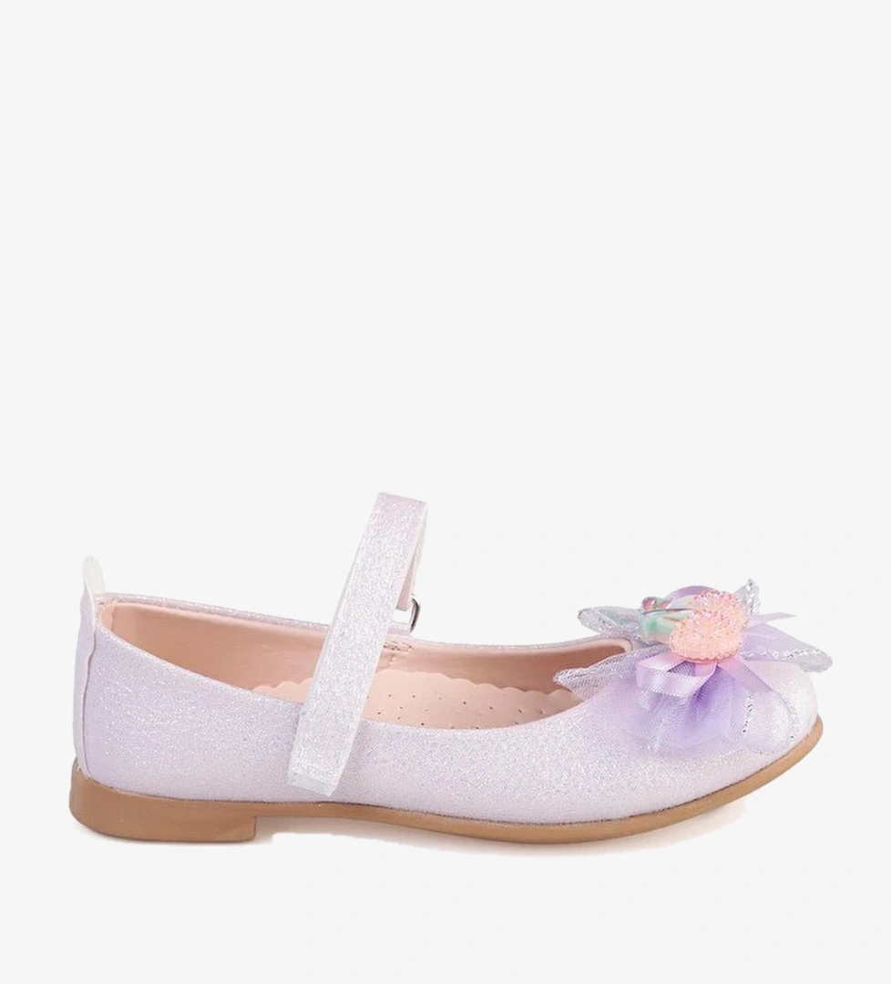 Girls Kiraz Aksesuarli 26-30 Numara Babet - Lila