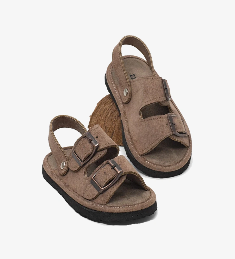 Cocuk Unisex Vizon Rahat Kalip Cift Tokali Bebe Paitk Sandalet