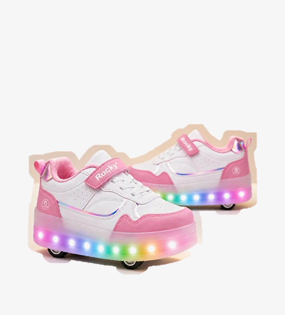 Kiz Cocuk Led Isikli Tekerlekli Patenli Spor Ayakkabi