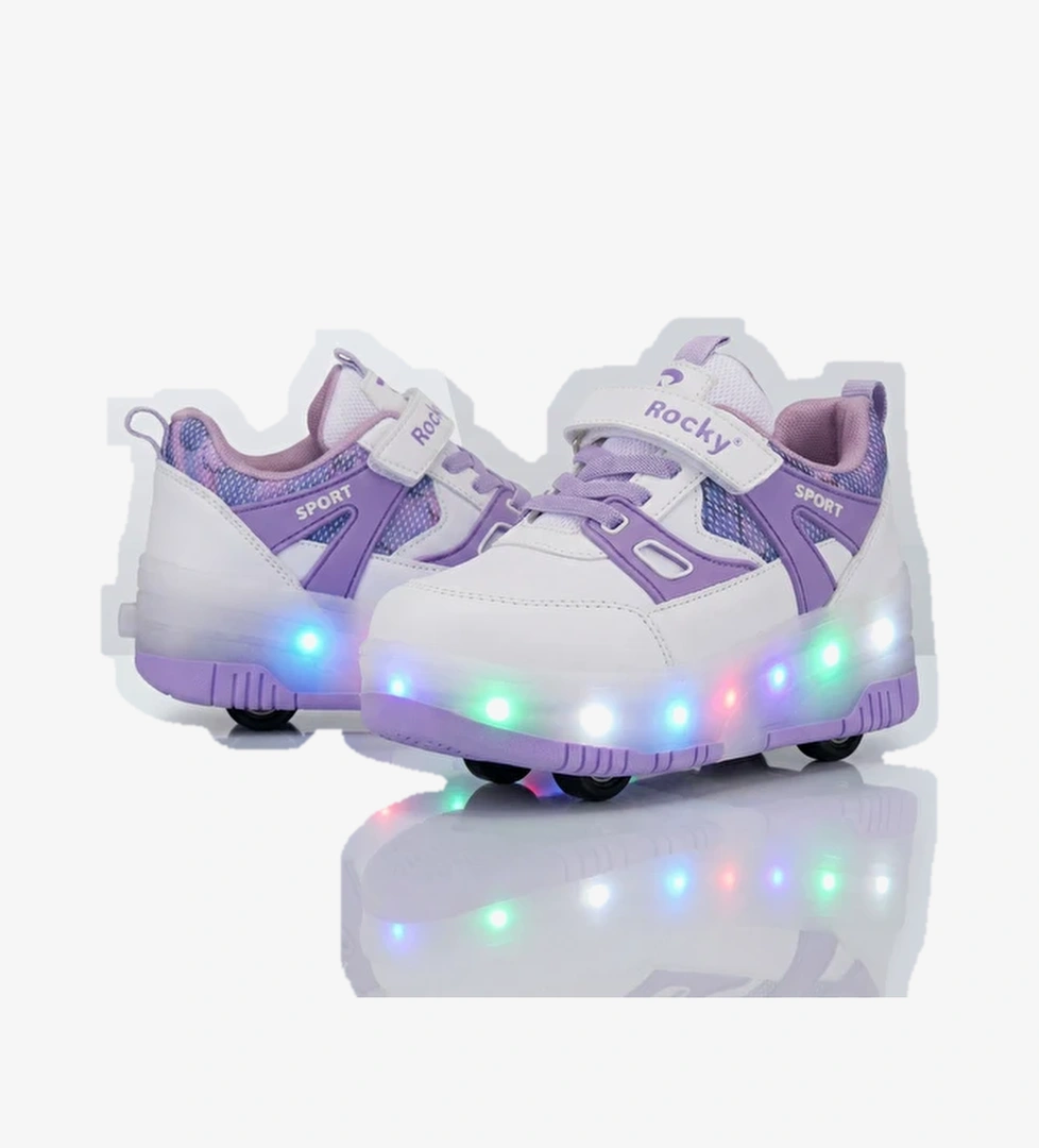 Kiz Cocuk Led Isikli Tekerlekli Patenli Spor Ayakkabi