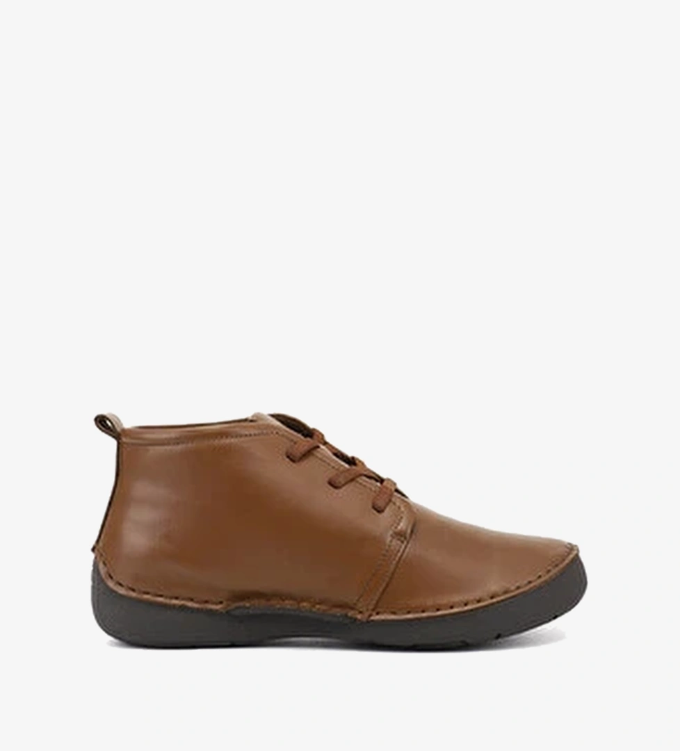 Kadin TABA-KAHVERENGI Bagcikli Hakiki Deri Comfort Bot