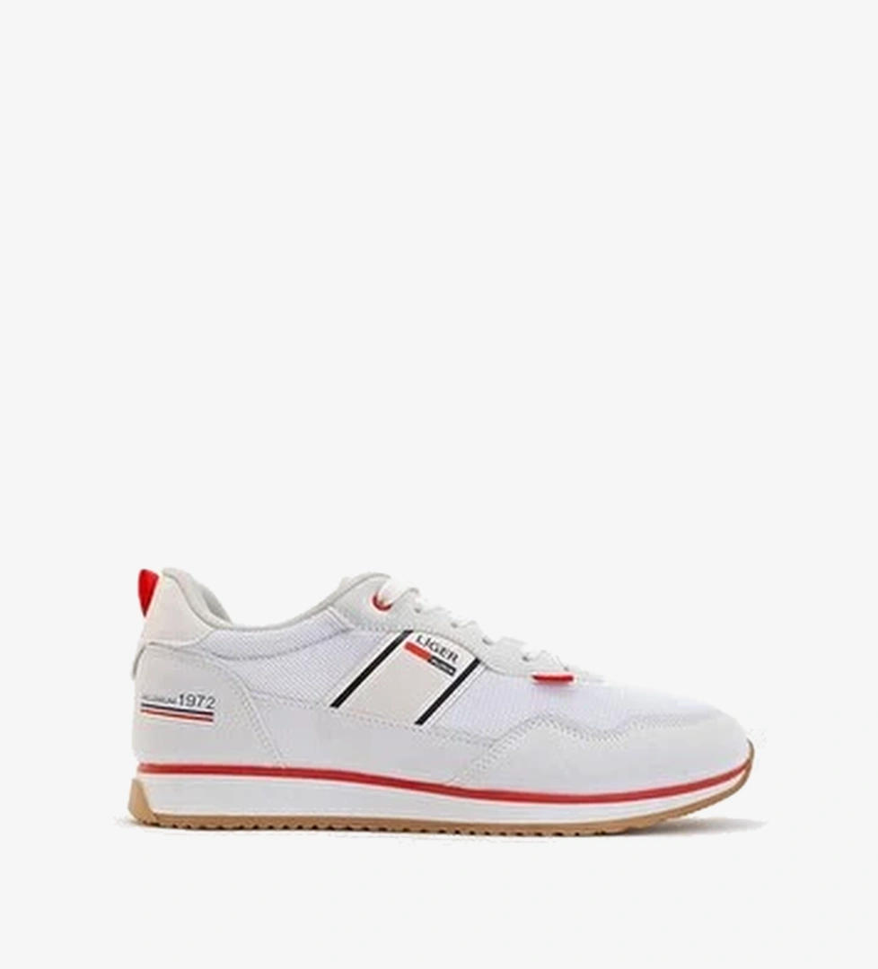 Erkek Gunluk Sneaker Spor Ayakkabi Beyaz - Kirmizi