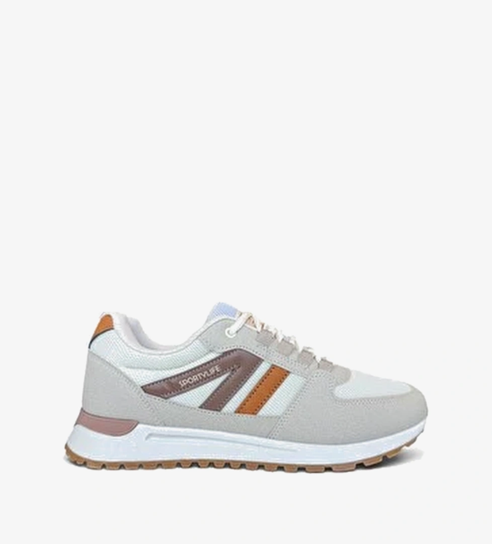 Erkek Ortopedik Airfile Gunluk Yuruyus Kosu Sneaker Spor Ayakkabi Bej