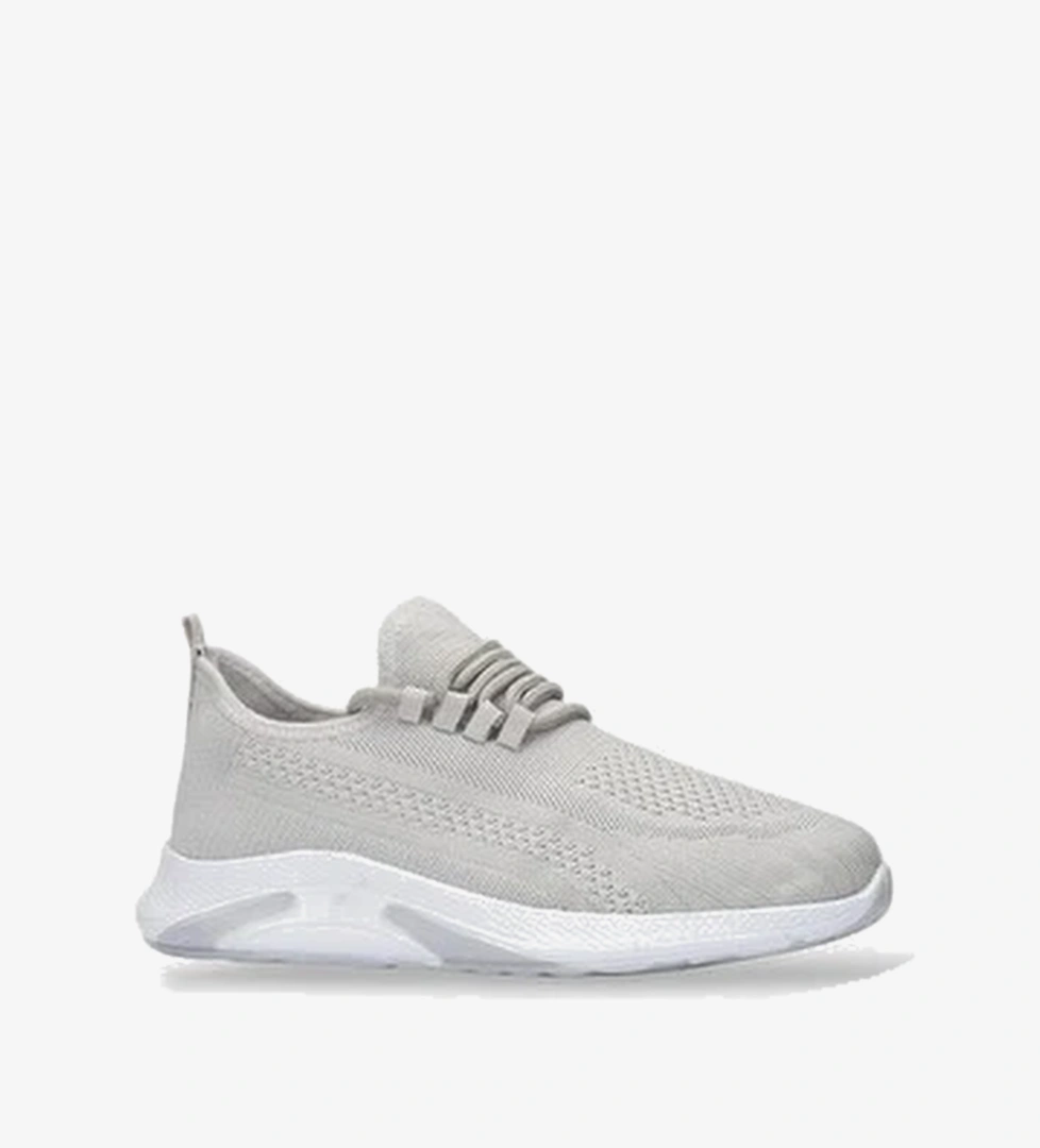 Unisex Yazlik Triko Spor Ayakkabi GrI - Beyaz