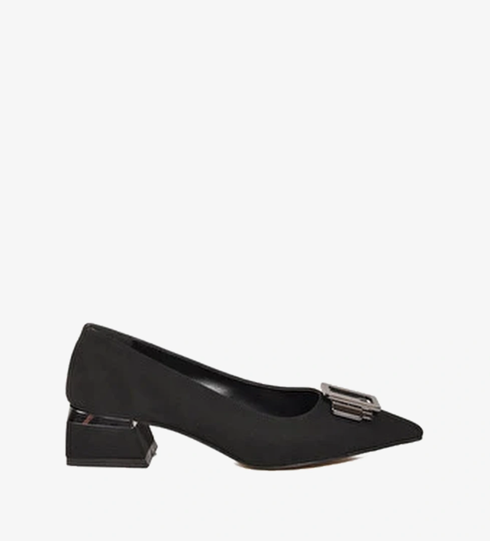 Siyah Kadin Topuklu Ayakkabi A451133-Y Z