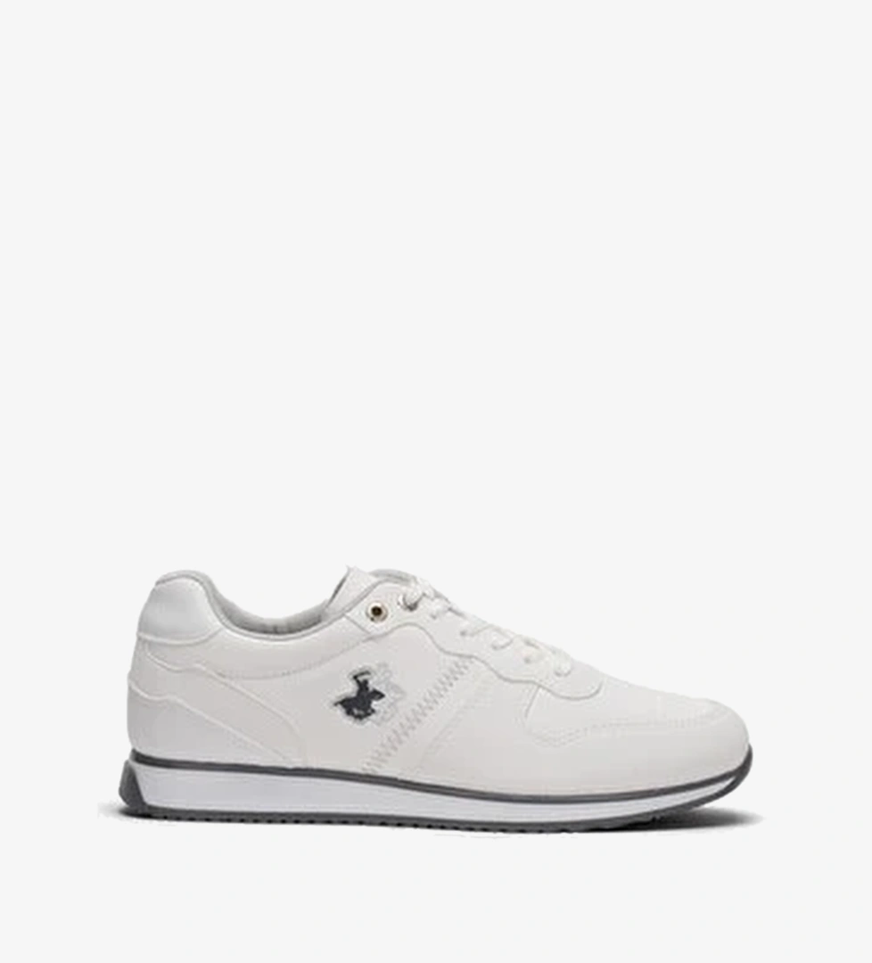Erkek Gunluk Cilt Sneaker Ayakkabi Beyaz - Fume