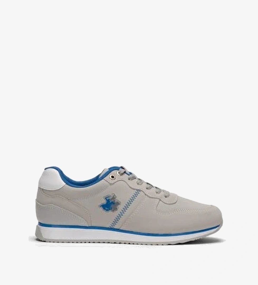 Erkek Gunluk Cilt Sneaker Ayakkabi Buz - Saks