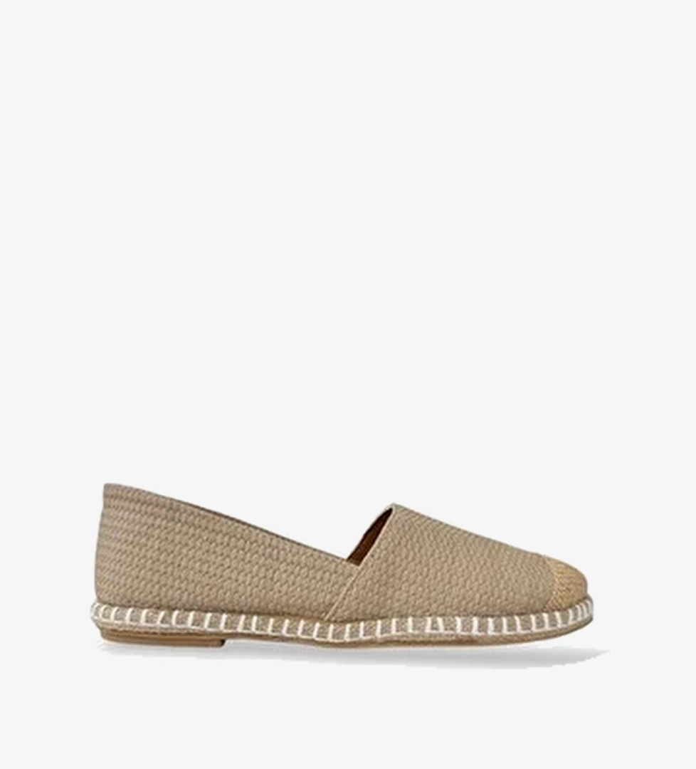 Kadin Espadril Babet Ayakkabi Krem
