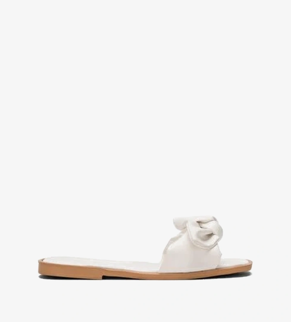Kadin Fiyonklu Gunluk Yazlikterlik Beyaz
