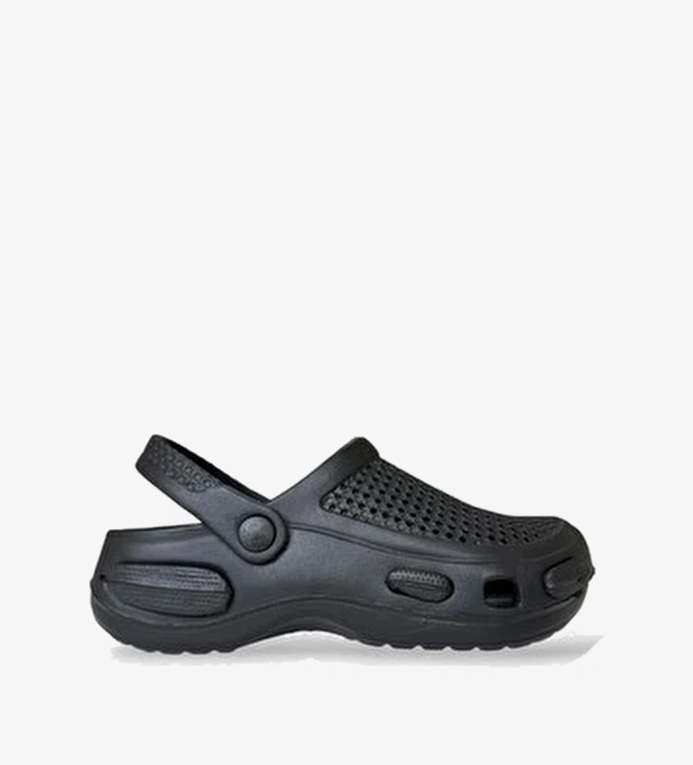 Unisex Comfort Medikal Hemsire Sabo Terlik SIyah - SIyah