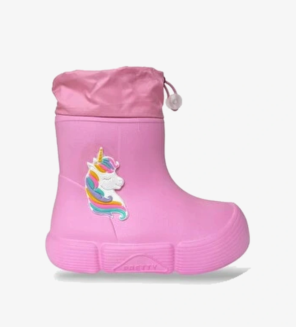 Cocuk Kislik Su Gecirmez Yagmur Botu Pembe