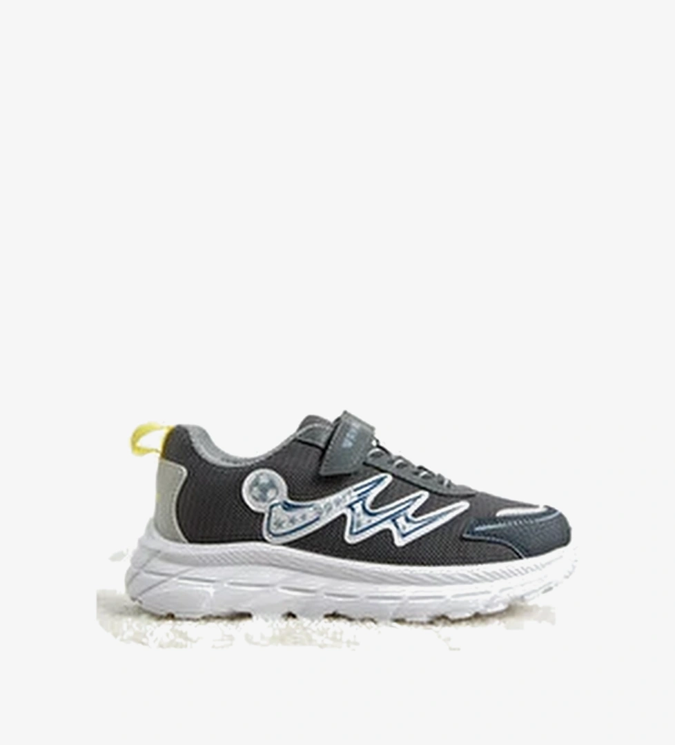 Cocuk Unisex Fume Lacivert Sari Rahat Kalip Nefes Alabilen Cirtli Sneaker
