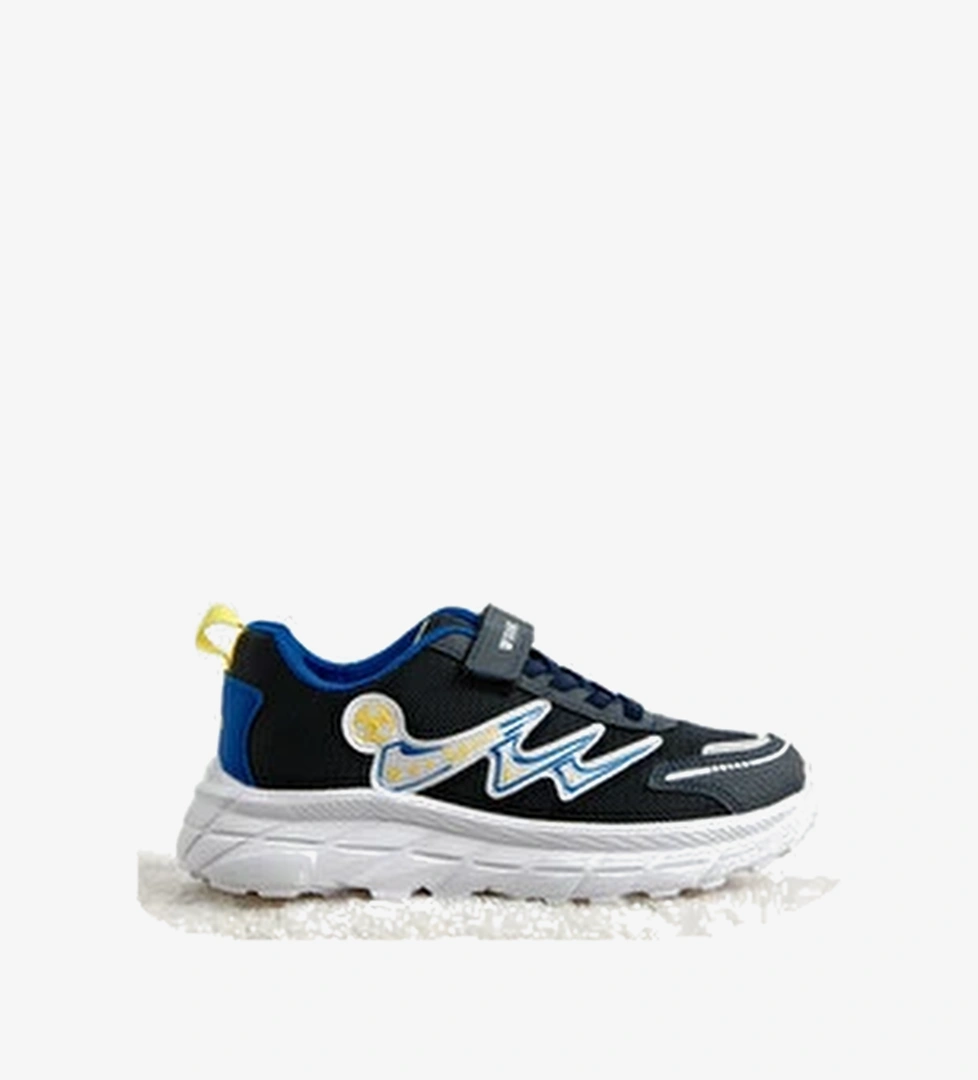 Cocuk Unisex Lacivert Sari Rahat Kalip Nefes Alabilen Cirtli Sneaker