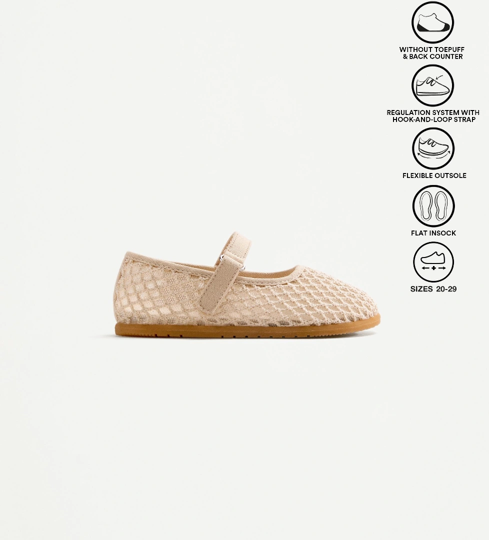 File detaylı Barefoot babet