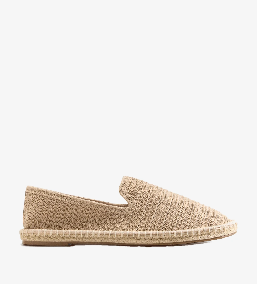 Jüt görünümlü tığ işi espadril