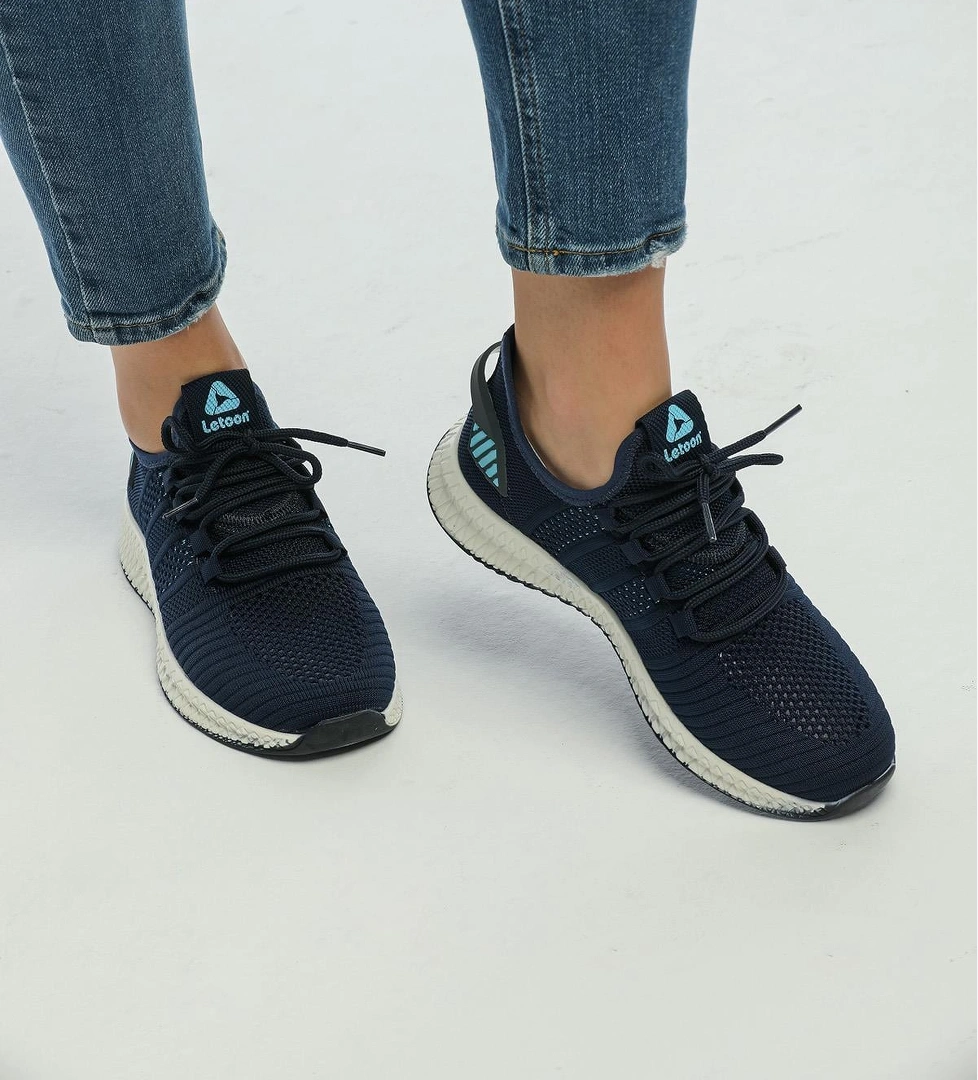 Letoon 2103 Unisex Pudra Lacivert Turkuaz Spor Ayakkabı