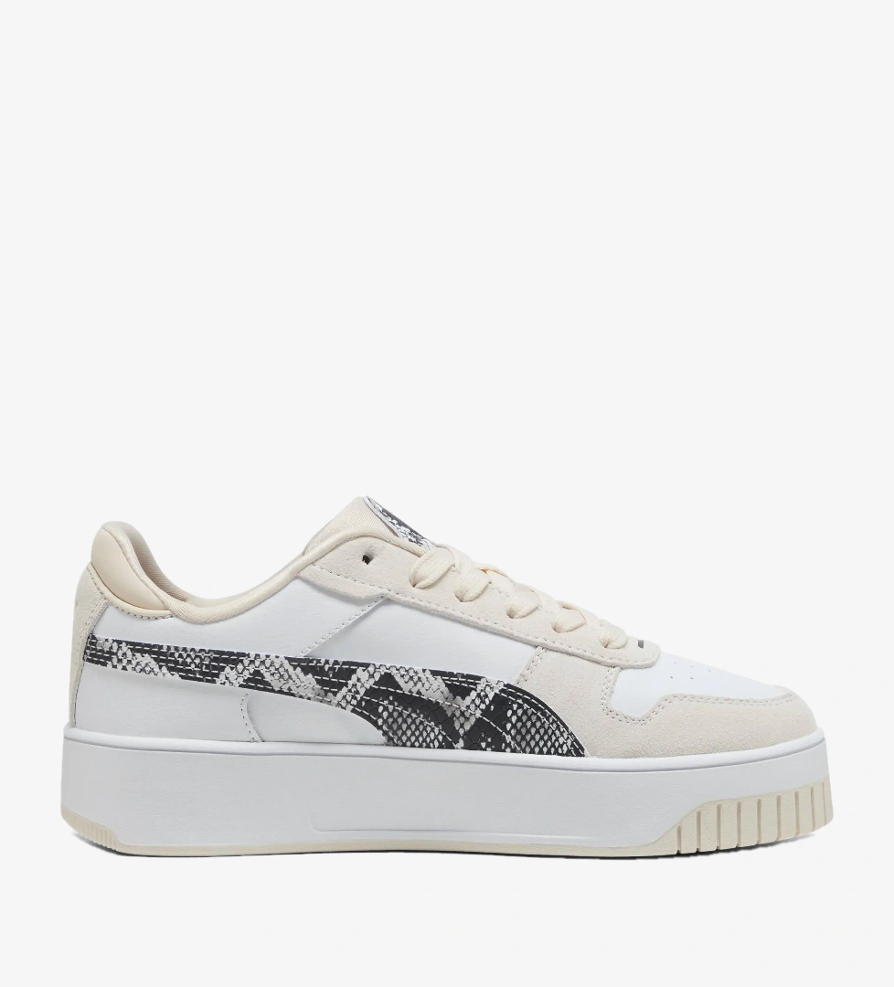Puma Carina Street Snake Chic Kadın Beyaz Spor Ayakkabı 40161101