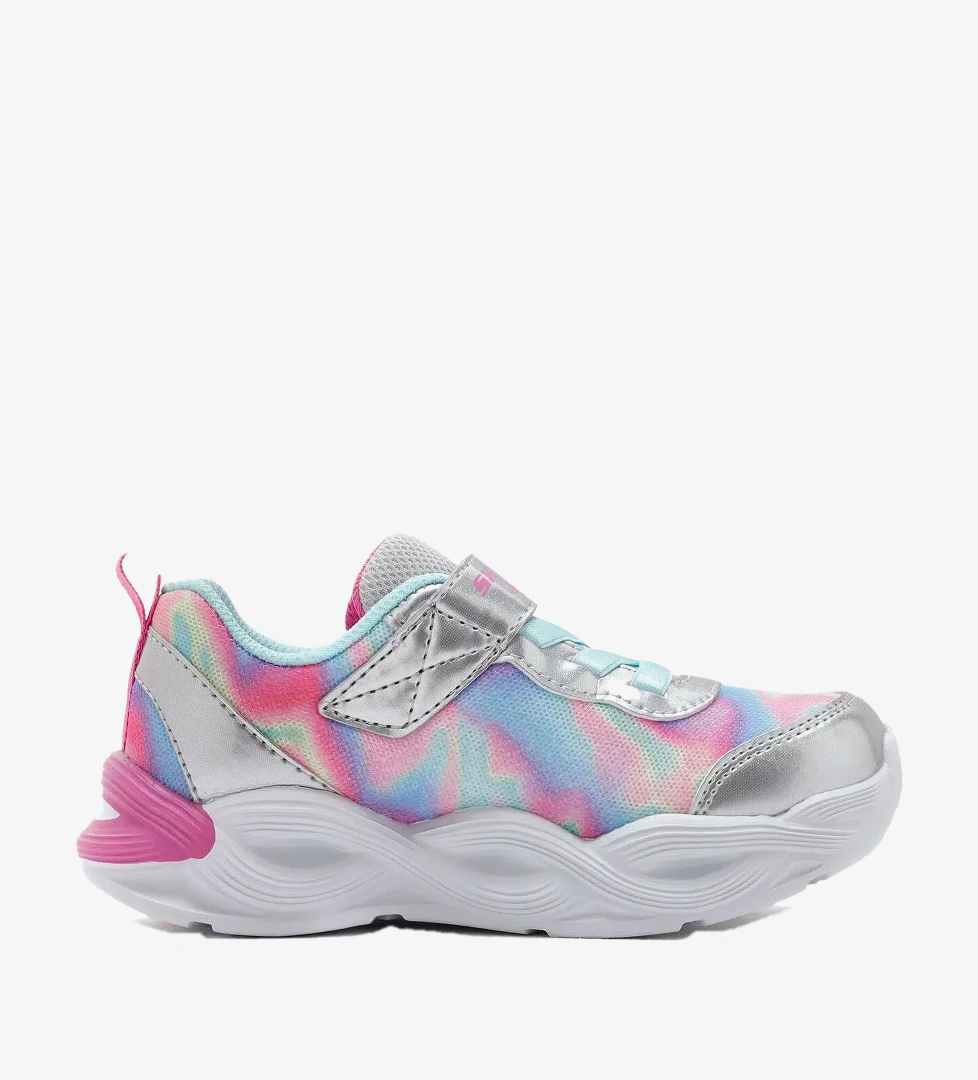 Skechers TWISTY GLOW - SORBET SWIRL Çocuk Gri Spor Ayakkabı 303716N-SMLT