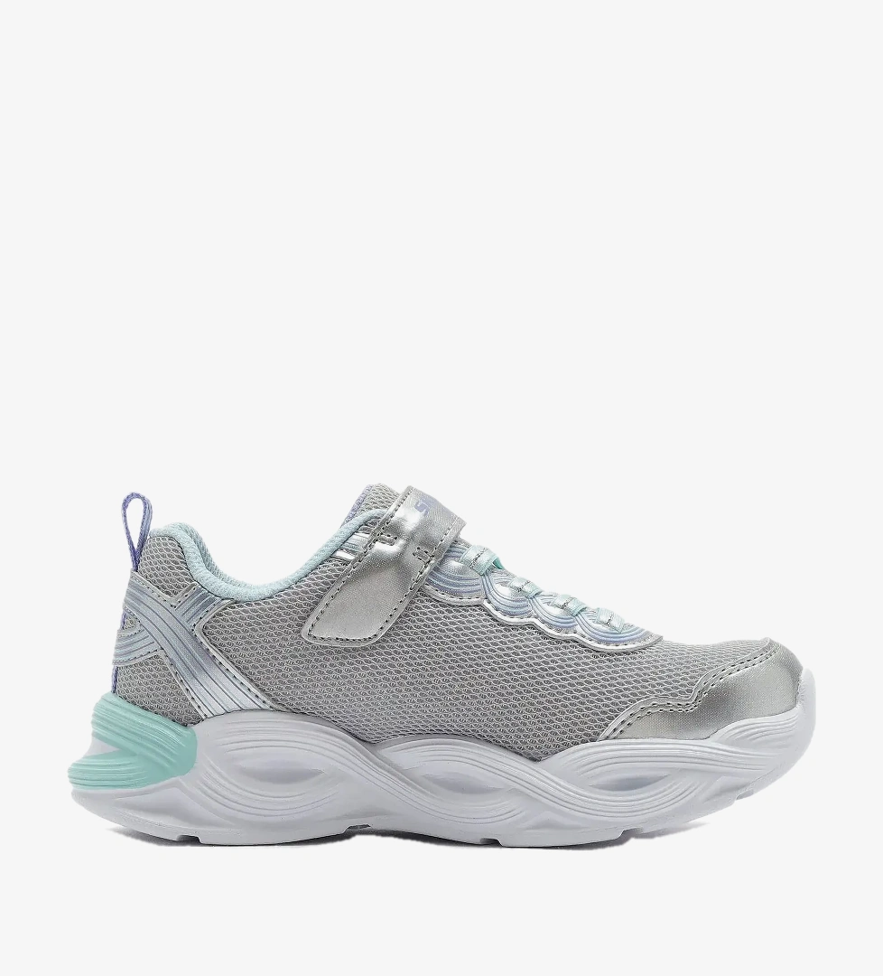Skechers TWISTY GLOW Çocuk Gri Spor Ayakkabı 303717L-SMLT